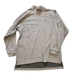 Nike Golf Mock Neck Sweater Mens Size L Beige Athleisure Gorpcore Swoosh